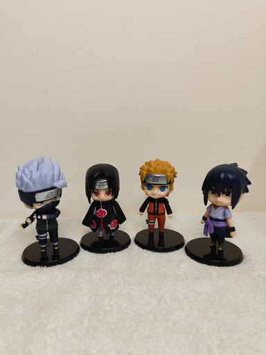 Naruto Shippuden Chibi Action Figure Set – Kakashi, Itachi, Naruto & Sasuke